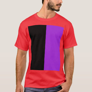 T-shirt MOITIÉ bleu DEMI noir Graphique
