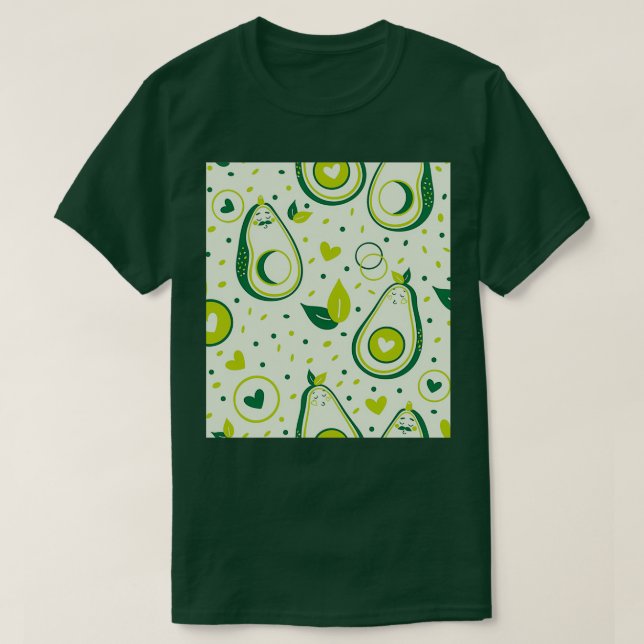 T-shirt Moitié d'avocat souriant (Design devant)