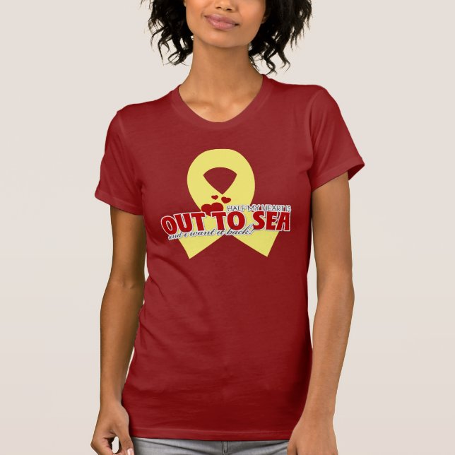 T-shirt Moitié de mon coeur (à la mer) (Devant)