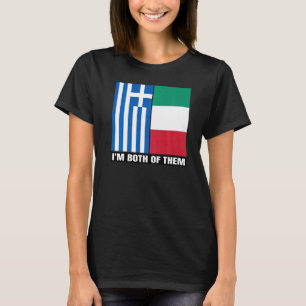 T-shirt moitié grecque moitié italienne patrimoine italien