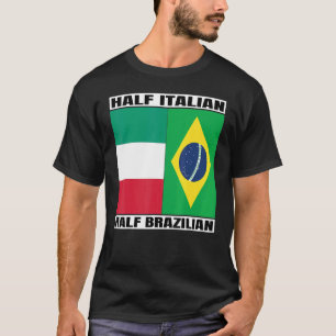 T-shirt Moitié Italien Moitié Brésilien Patrimoine Italia