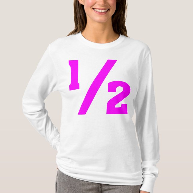 T-shirt Moitié - Magenta (Devant)