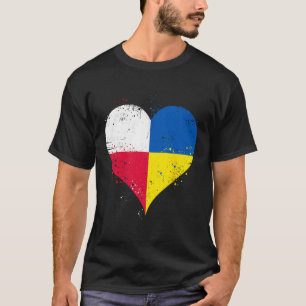T-shirt Moitié polonais moitié ukrainien Un cœur avec Polo