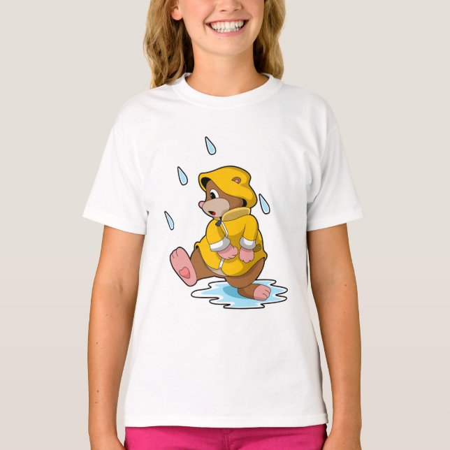 T-shirt Mole à la pluie avec Raindrops (Devant)