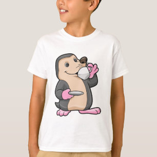 T-shirt Mole avec coupe de café et soucoupe