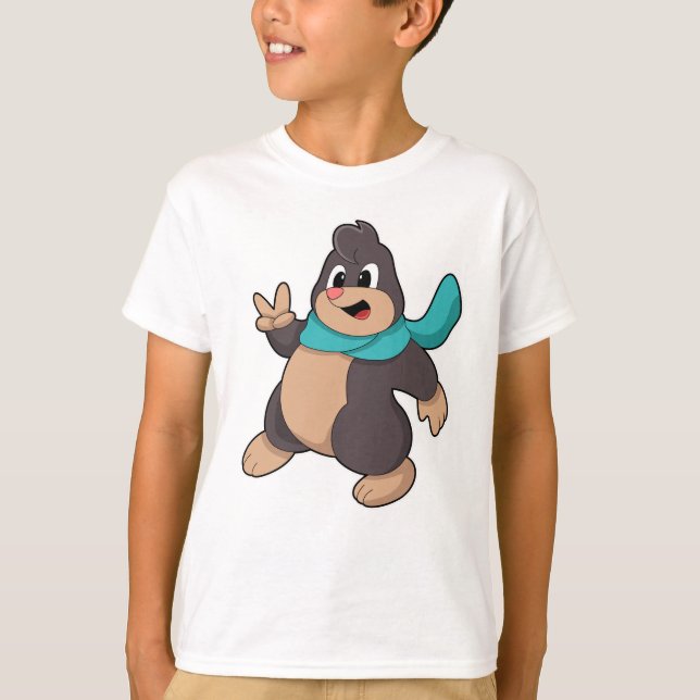 T-shirt Mole avec Écharpe (Devant)