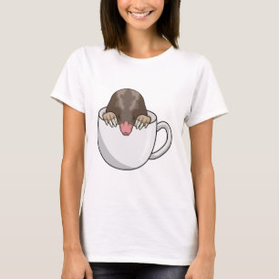 T-shirt Mole avec la coupe de café