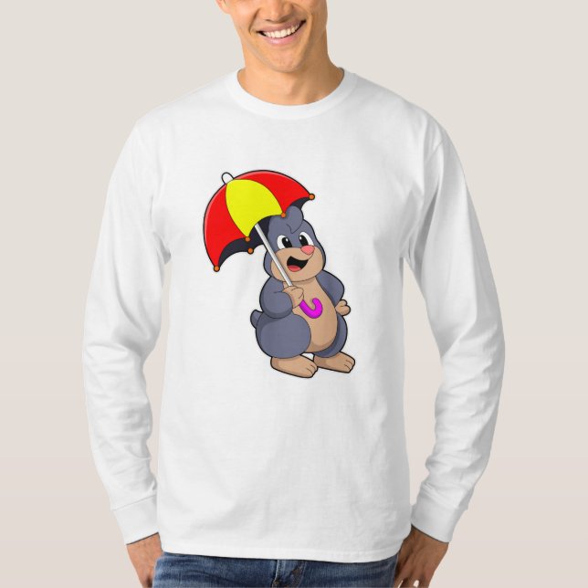 T-shirt Mole avec parapluie (Devant)