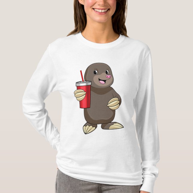 T-shirt Mole avec tasse à boire (Devant)