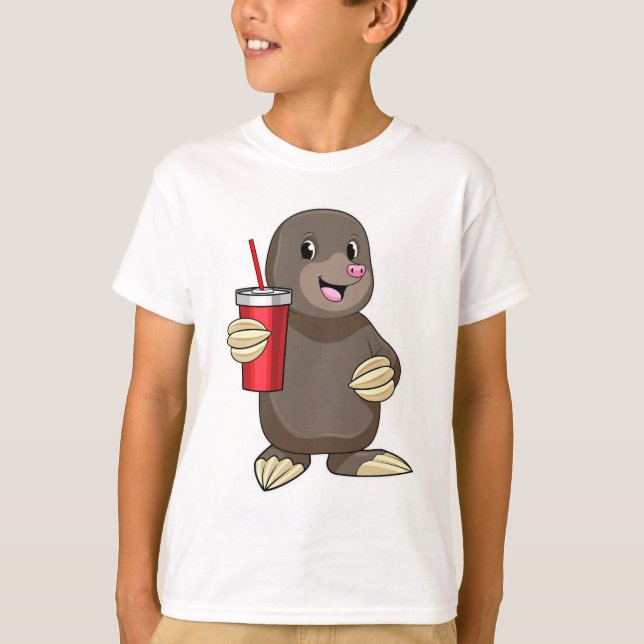 T-shirt Mole avec tasse à boire (Devant)