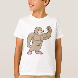 T-shirt Mole comme Bodybuilder avec de grands Muscles