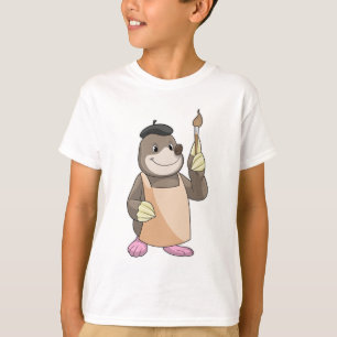 T-shirt Mole comme Peintre avec pinceau