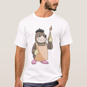 T-shirt Mole comme Peintre avec pinceau