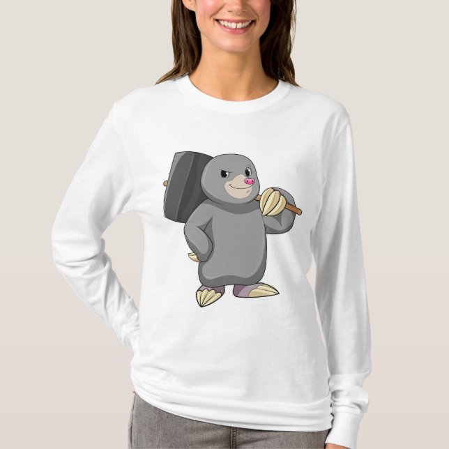 T-shirt Mole en Handyman avec Hammer (Devant)