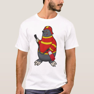 T-shirt Mole en pompier avec extincteur