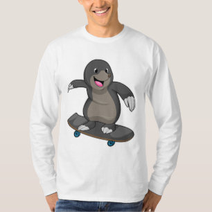 T-shirt Mole en skate avec skateboard