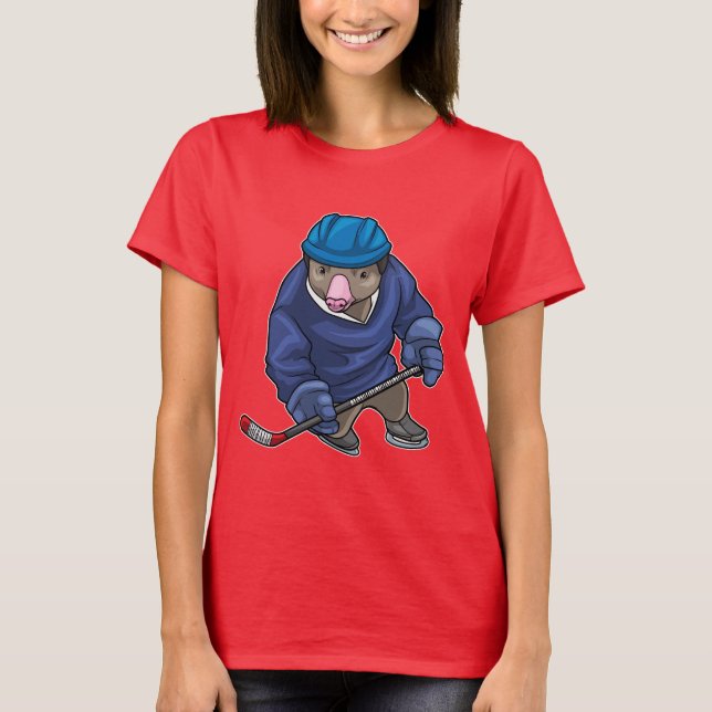 T-shirt Mole Hockey sur glace bâton de hockey sur glace (Devant)