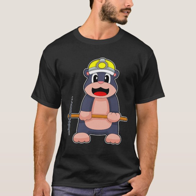 T-shirt Mole Miner Pickaxe Mines (Devant)