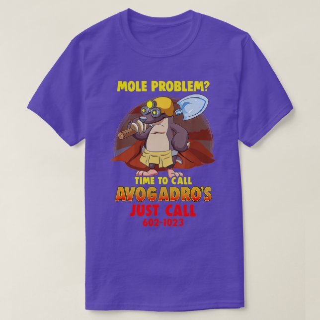 T-shirt Mole Problem Chimie Avogadro's Number Mole Day (Design devant)
