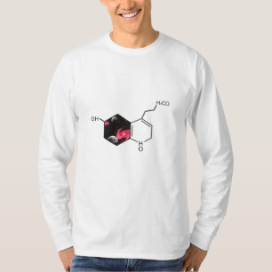 T-shirt molécule chimique avec vue spatiale