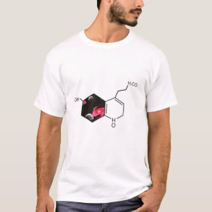 T-shirt molécule chimique avec vue spatiale
