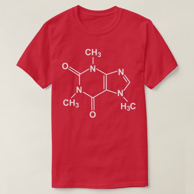 T-shirt Molécule de caféine (Design devant)