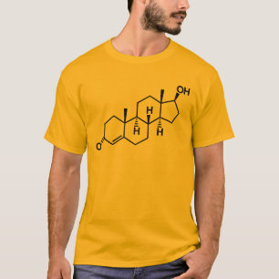 T-shirt molécule d'hormone de testostérone