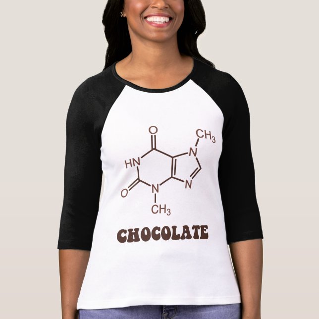 T-shirt Molécule scientifique de théobromine d'élément de (Devant)