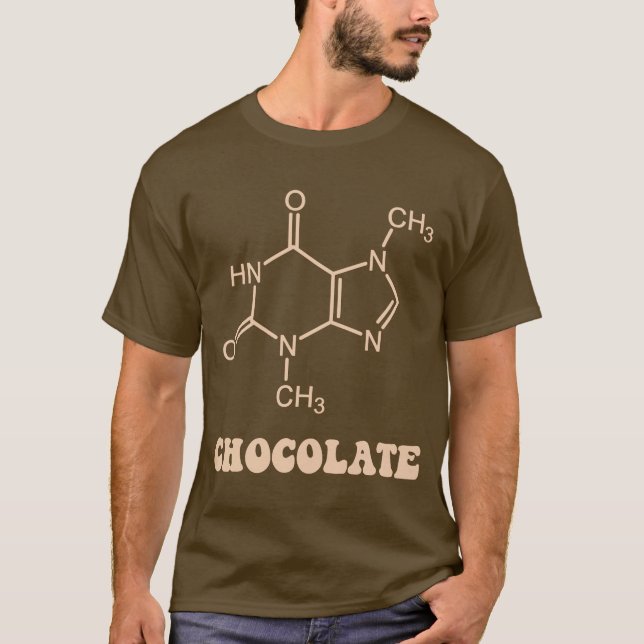 T-shirt Molécule scientifique de théobromine d'élément de (Devant)