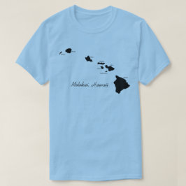 T-shirt Molokai Hawaii Avec Les Îles Hawaïennes
