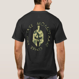 T-shirt Molon Labe Casque spartiate Camo militaire