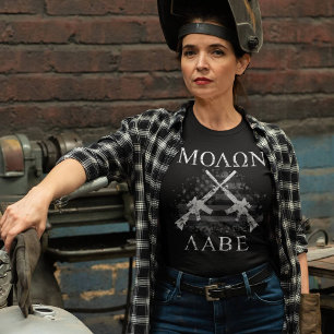 T-shirt Molon Labe Crossed Rifles Venez les prendre 2A