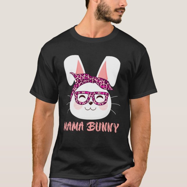 T-shirt Mom Bunny face cool Easter Bunny Happy Easter Moth (Devant)