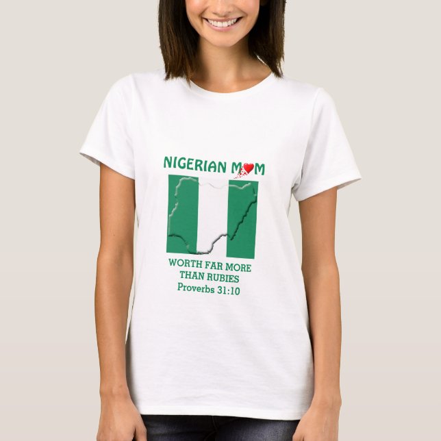 T-shirt MOM NIGÉRIAN vaut plus que Rubies PROVERBS 31 (Devant)