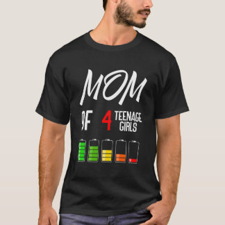 T-shirt Mom Of 4 Nage Mama Of Mothers Day