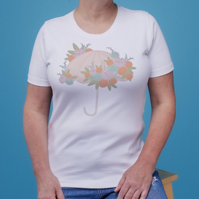 T-shirt MOM Parapluie floral POUR ÊTRE TEXTE Baby shower R (Créateur téléchargé)