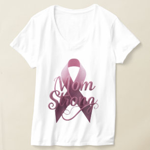 T-Shirt 'Mom Strong' für das Bewusstsein für Krebs