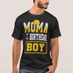 T-shirt Moma De L'Anniversaire Boy Construction Worker Par