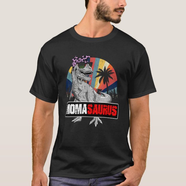 T-shirt Momasaurus Rex Dinosaur Moma Saurus Family Matchin (Devant)