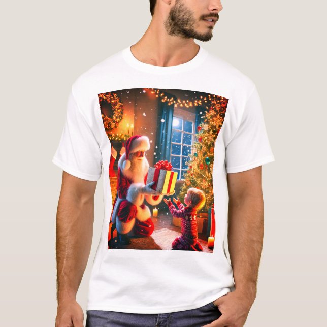 T-shirt Moment cadeau de Noël magique (Devant)