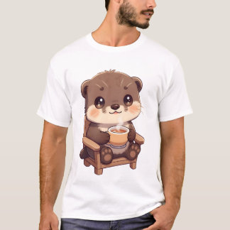 T-shirt Moment de thé Cozy Otter