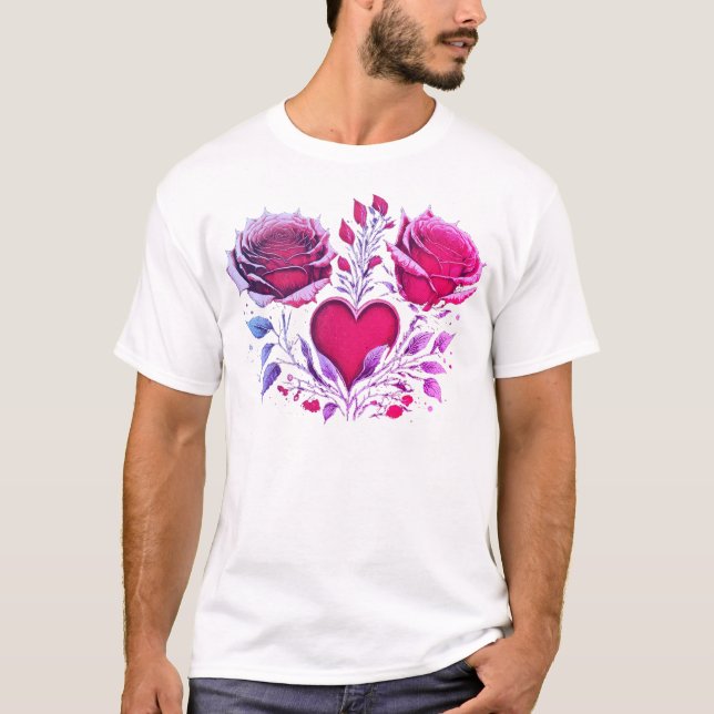 T-shirt Moment spécial Coeur rose - Design de mode unique (Devant)