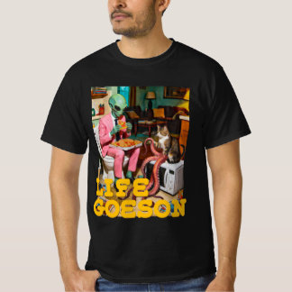 T-shirt Moment surréaliste d'alien pizza