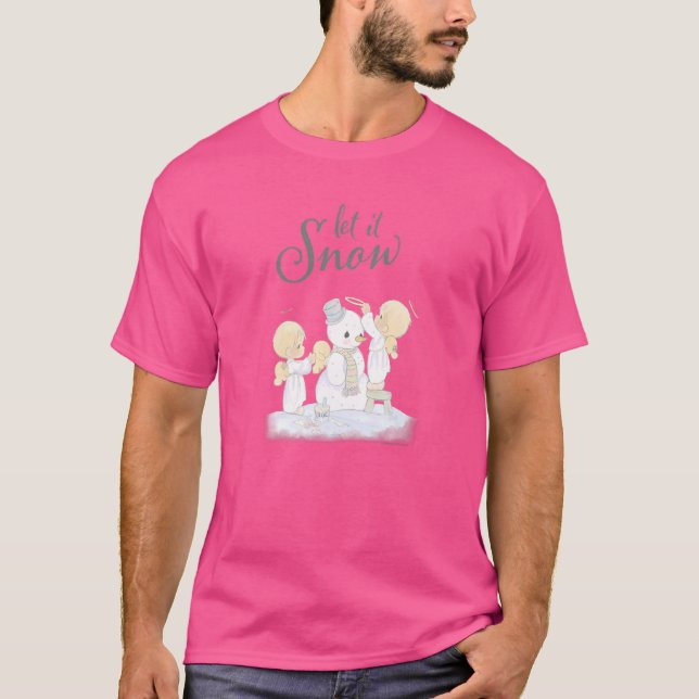 T-shirt Moments précieux Noël Laisser la neige Groupe Tir (Devant)