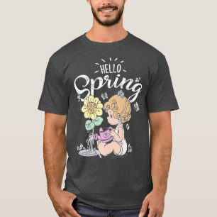 T-shirt Moments précieux Pâques Bonjour Printemps Sunflowe