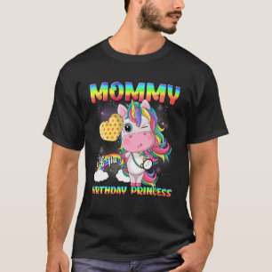 T-shirt Momie De L'Anniversaire Princesse Dabbing Ou Floss