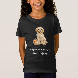 T-Shirt Momie d'Halloween Chien Retriever Doré Mignon Tour
