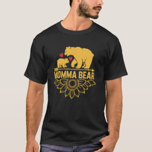 T-shirt Momma Bear Tournesol pour femmes, mères et mamans