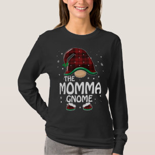 T-shirt Momma Gnome Buffalo Plaid Matching Family Christma