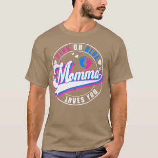 T-shirt Momma rose ou bleu rétro vous aime bébé Genre Rev